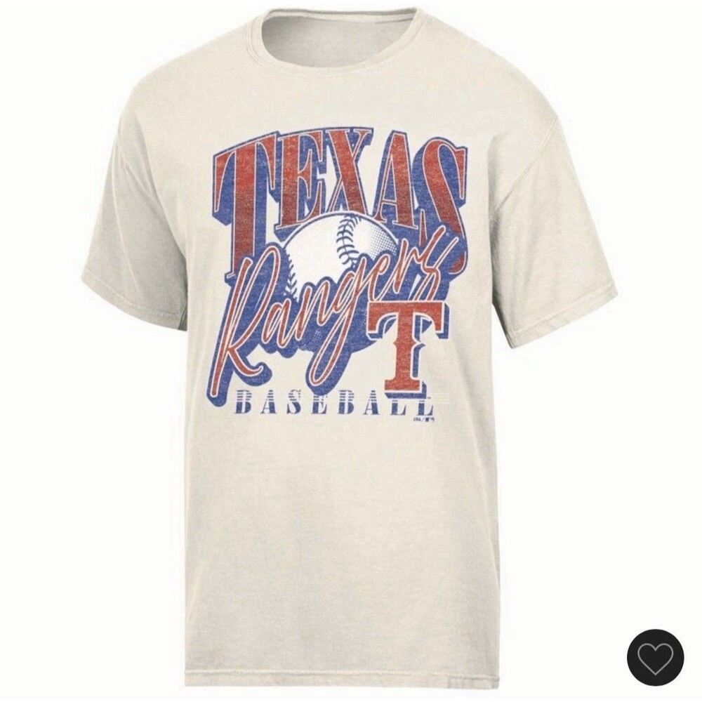 MLB Texas Rangers Women's Parchment Comfort Wash T-Shirt - XL
